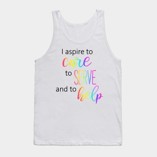 Nurse Care, Serve, Help Tank Top